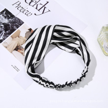 19 mm Twist Hair Tie Band Custom 100% Pure Silk Makeup Elastic Stripe Hair band for women